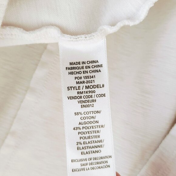 Splendid White Open Cardigan Sz Medium Cotton Polyester Elastane Blend Pockets - Picture 9 of 10